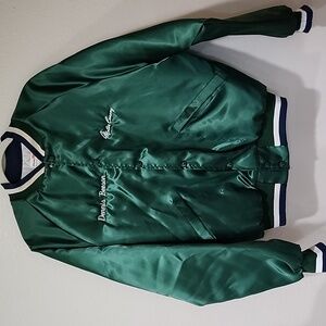Vintage King Louie Satin Bomber Jacket 80s Motor Sports Racing Top Gun size L